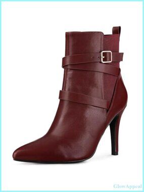 Faux Leather Pointy Toe Stiletto Chelsea Ankle Boot